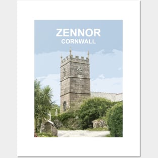 Zennor Cornwall. Cornish gift Kernow Travel location poster Posters and Art